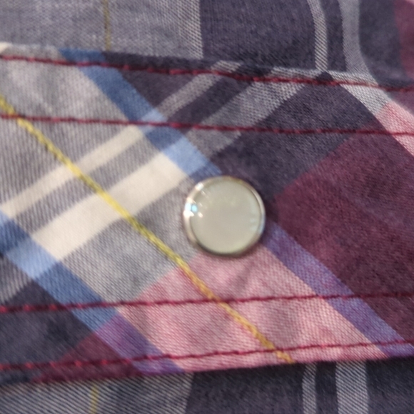 Rustler by Wrangler Men's Plaid Short Sleeve Snap Shirt Size 2XL - Picture 3 of 5